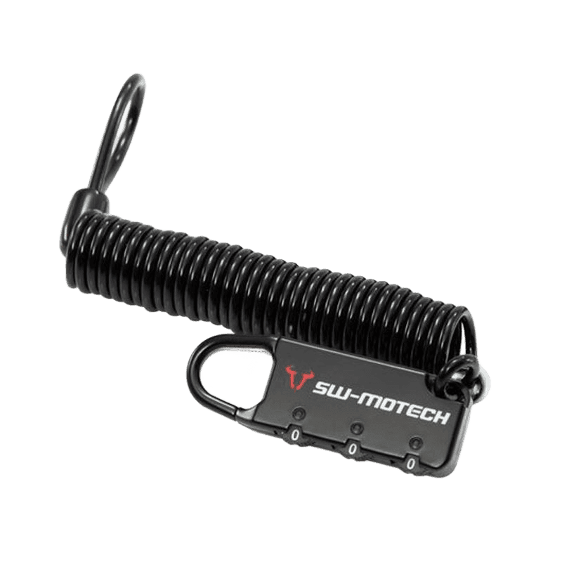SW-MOTECH Câble de verrouillage. Noir. Avec code. Câble 180 cm